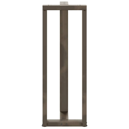 Bartischbeine T-Form 2 Stk. Naturstahl 50x35x(110-111) cm Stahl