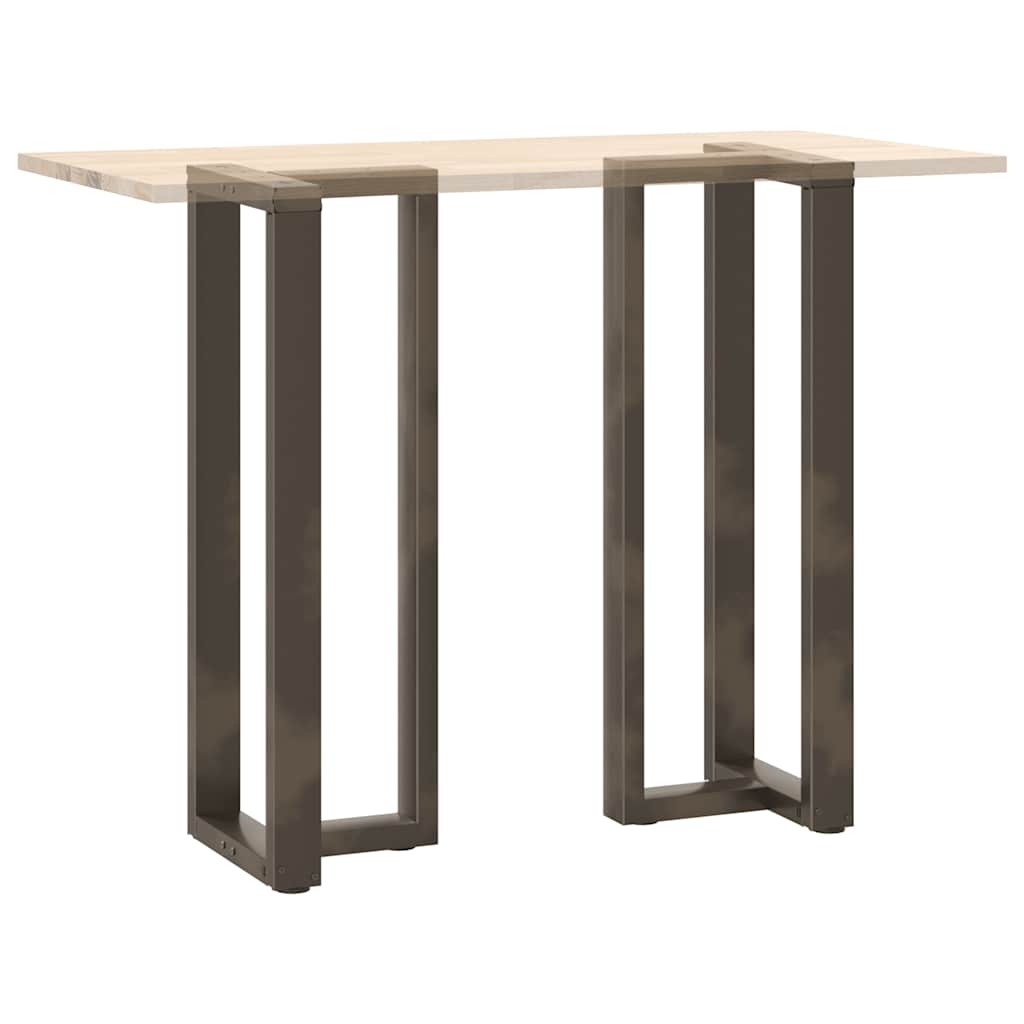 Bartischbeine T-Form 2 Stk. Naturstahl 50x35x(110-111) cm Stahl