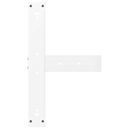 Bartischbeine T-Form 2 Stk. Weiß 60x35x(110-111) cm Stahl