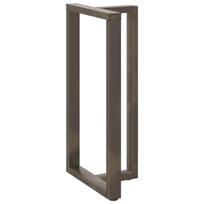 Bartischbeine T-Form 2 Stk. Naturstahl 60x35x(110-111) cm Stahl
