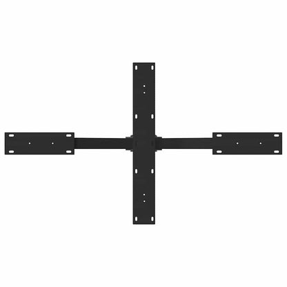 Couchtischbein in Spinnenform Schwarz 98x58x(42-43) cm Stahl