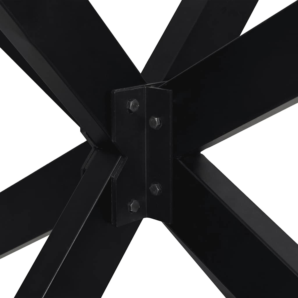 Couchtischbein in Spinnenform Schwarz 98x58x(42-43) cm Stahl