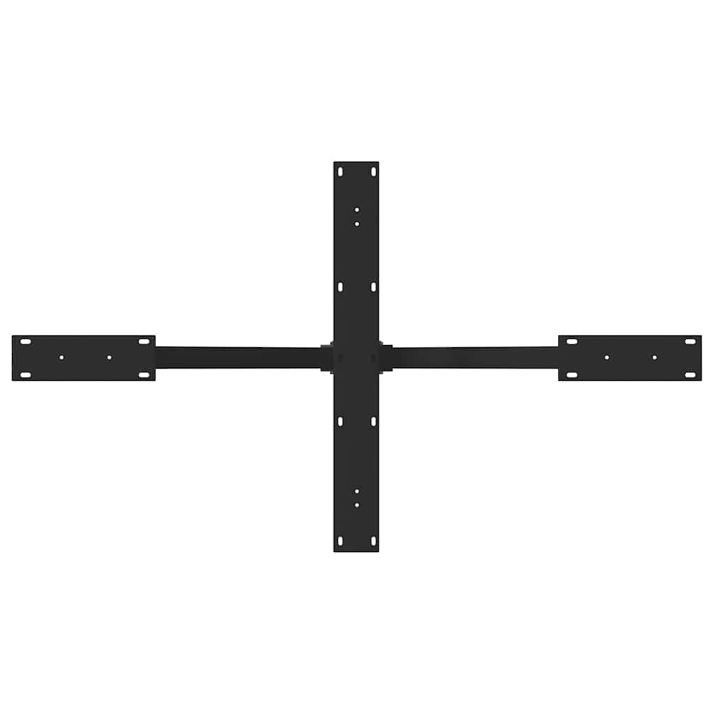 Esstischbein in Spinnenform Schwarz 120x68x(72-73) cm Stahl