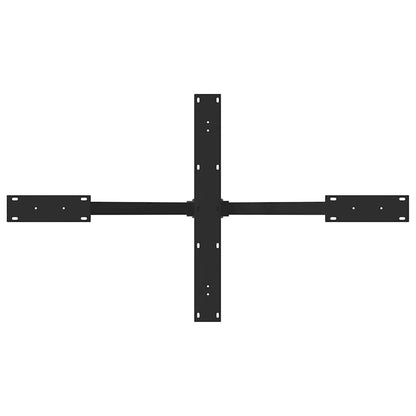 Esstischbein in Spinnenform Schwarz 120x68x(72-73) cm Stahl