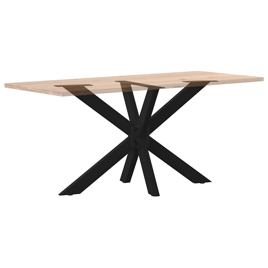 Esstischbein in Spinnenform Schwarz 120x68x(72-73) cm Stahl