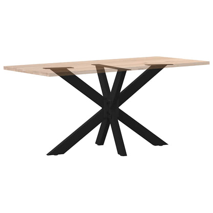Esstischbein in Spinnenform Schwarz 120x68x(72-73) cm Stahl
