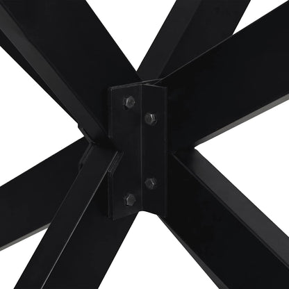 Esstischbein in Spinnenform Schwarz 120x68x(72-73) cm Stahl