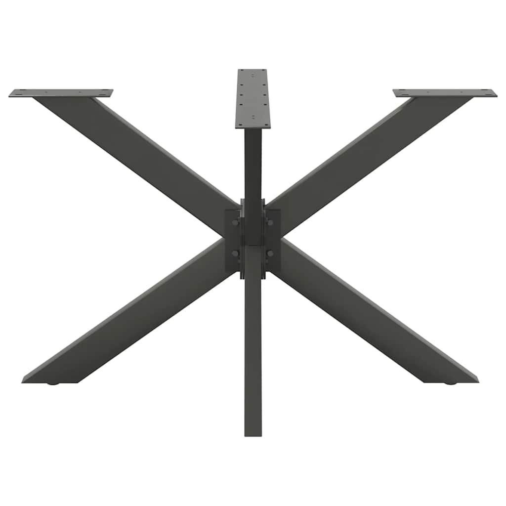 Esstischbein in Spinnenform Anthrazit 120x68x(72-73) cm Stahl