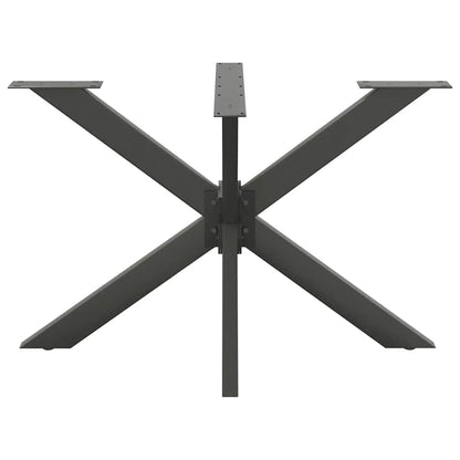 Esstischbein in Spinnenform Anthrazit 120x68x(72-73) cm Stahl