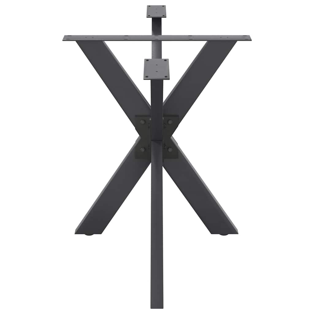 Esstischbein in Spinnenform Anthrazit 120x68x(72-73) cm Stahl