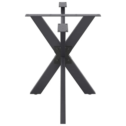 Esstischbein in Spinnenform Anthrazit 120x68x(72-73) cm Stahl
