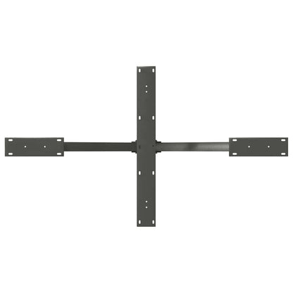Esstischbein in Spinnenform Anthrazit 120x68x(72-73) cm Stahl