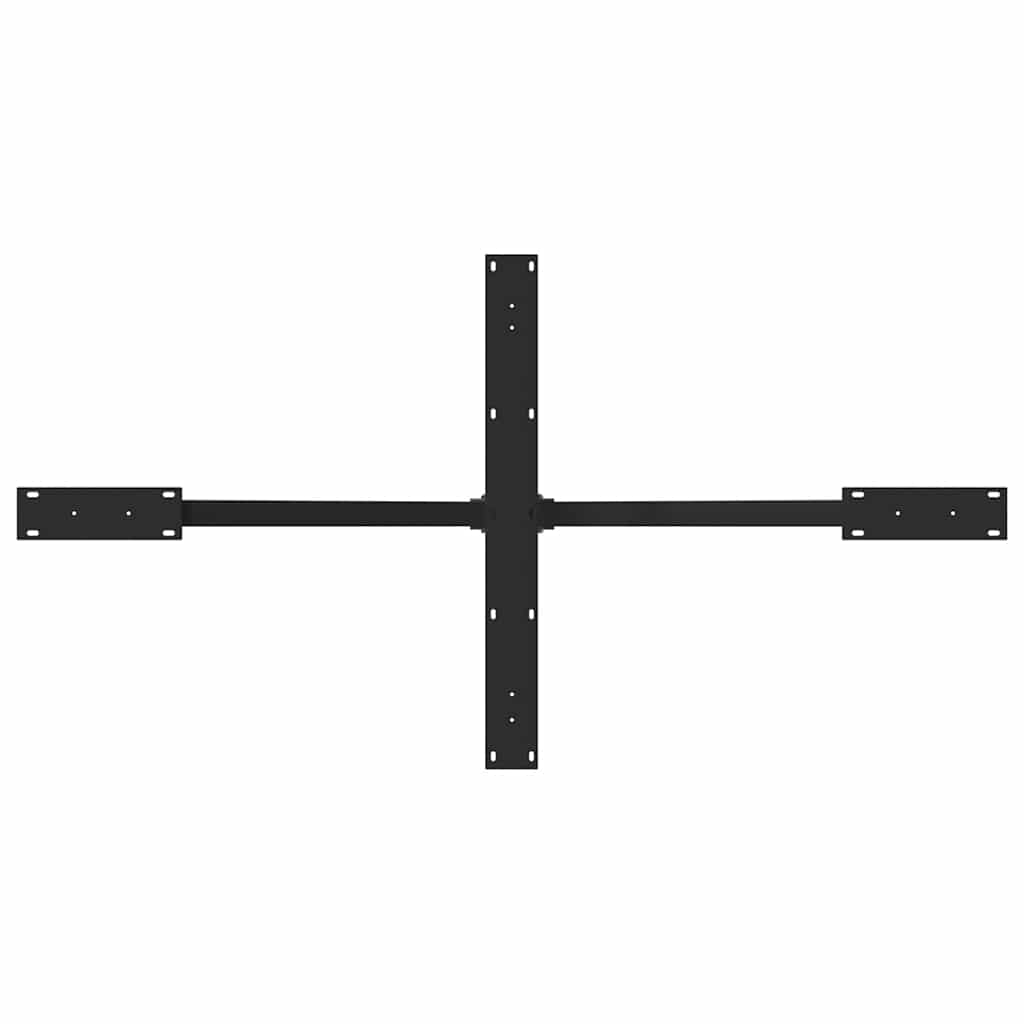 Esstischbein in Spinnenform Schwarz 150x78x(72-73) cm Stahl