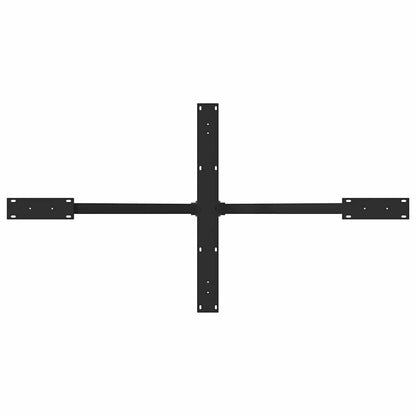 Esstischbein in Spinnenform Schwarz 150x78x(72-73) cm Stahl
