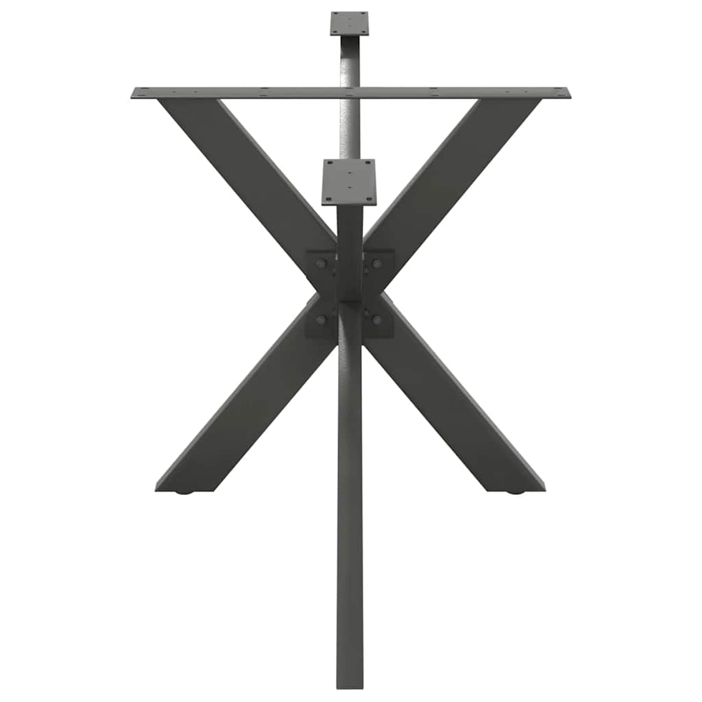 Esstischbein in Spinnenform Anthrazit 150x78x(72-73) cm Stahl