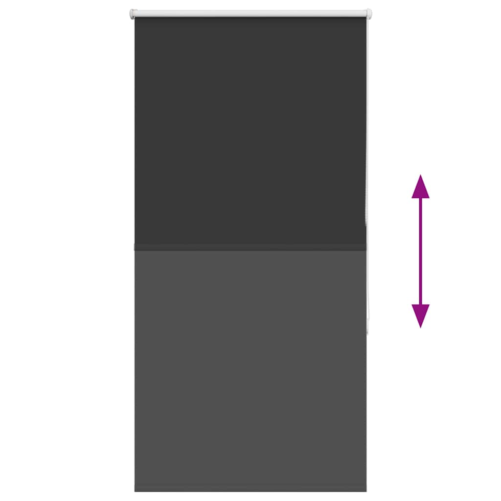 Verdunkelungsrollo Schwarz 65x130 cm Stoffbreite 60,7 cm