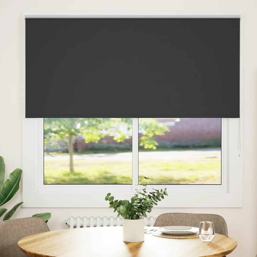 Verdunkelungsrollo Schwarz 165x130 cm Stoffbreite 161,6 cm
