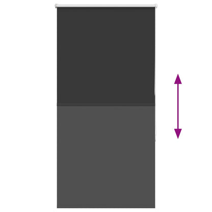 Verdunkelungsrollo Schwarz 80x150 cm Stoffbreite 75,7 cm