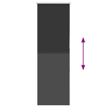 Verdunkelungsrollo Schwarz 50x175 cm Stoffbreite 45,7 cm