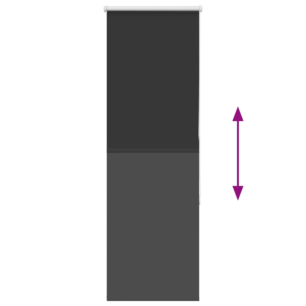 Verdunkelungsrollo Schwarz 55x175 cm Stoffbreite 50,7 cm