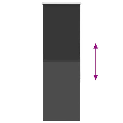 Verdunkelungsrollo Schwarz 55x175 cm Stoffbreite 50,7 cm