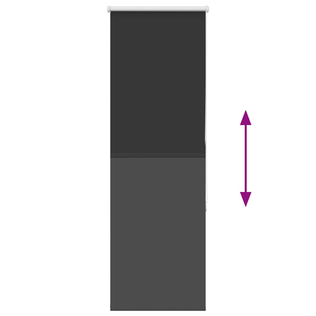 Verdunkelungsrollo Schwarz 60x175 cm Stoffbreite 55,7 cm