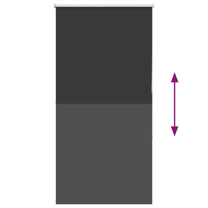 Verdunkelungsrollo Schwarz 80x175 cm Stoffbreite 75,7 cm