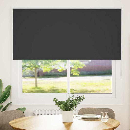 Verdunkelungsrollo Schwarz 145x175 cm Stoffbreite 141,6 cm