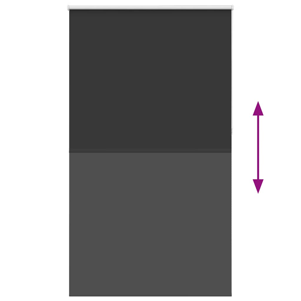 Verdunkelungsrollo Schwarz 130x210 cm Stoffbreite 126,6 cm