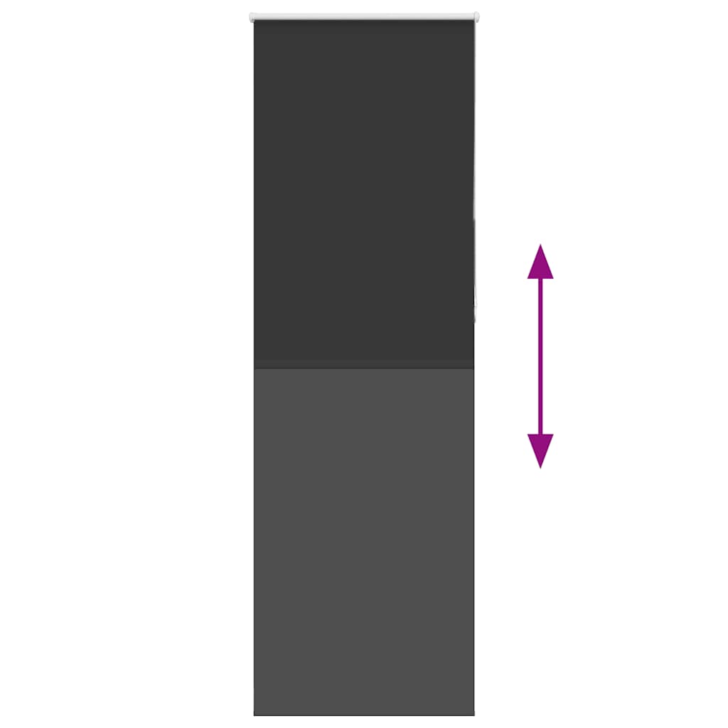 Verdunkelungsrollo Schwarz 80x230 cm Stoffbreite 75,7 cm