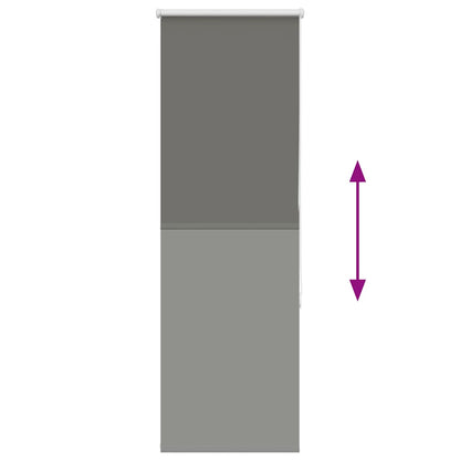 Verdunkelungsrollo Grau 60x130 cm Stoffbreite 55,7 cm Polyester