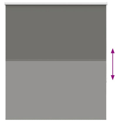 Verdunkelungsrollo Grau 140x130cm Stoffbreite 136,6cm Polyester