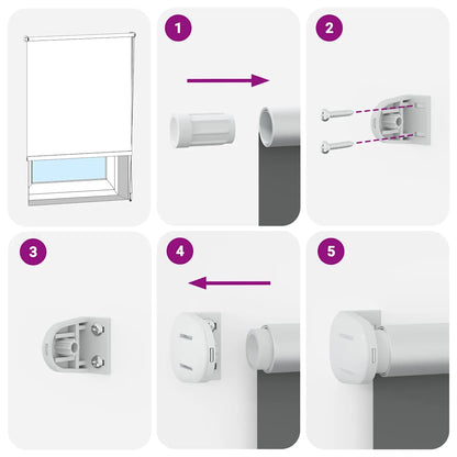 Verdunkelungsrollo Hellgrau 60x150 cm Stoffbreite 55,7 cm