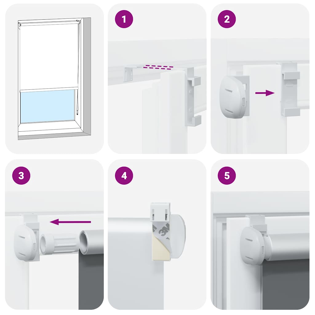 Verdunkelungsrollo Hellgrau 95x150 cm Stoffbreite 90,7 cm