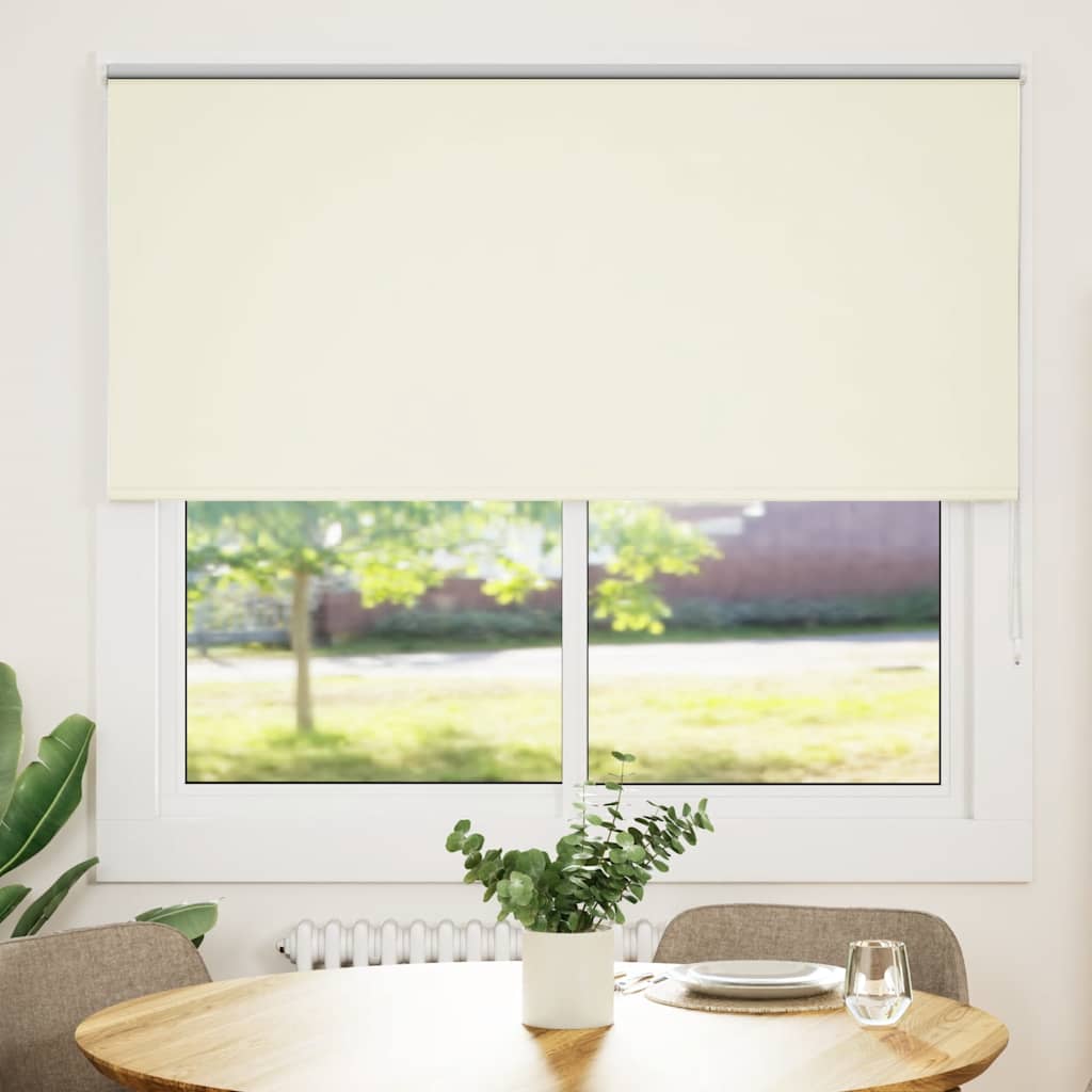 Verdunkelungsrollo Cremeweiß 145x150cm Stoffbreite 141,6cm