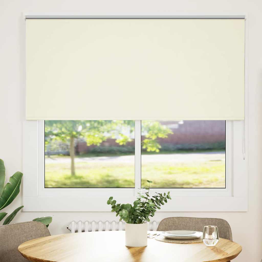 Verdunkelungsrollo Cremeweiß 160x175cm Stoffbreite 156,6cm