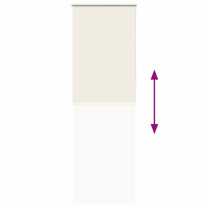 Verdunkelungsrollo Cremeweiß 80x210cm Stoffbreite 75,7 cm