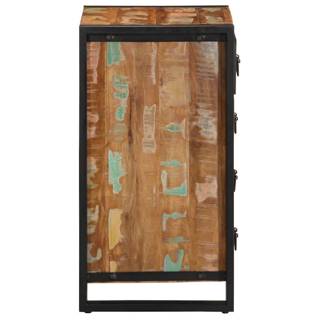 Skuffeskab Flerfarvet 40x40x90 cm Massivt genbrugstræ