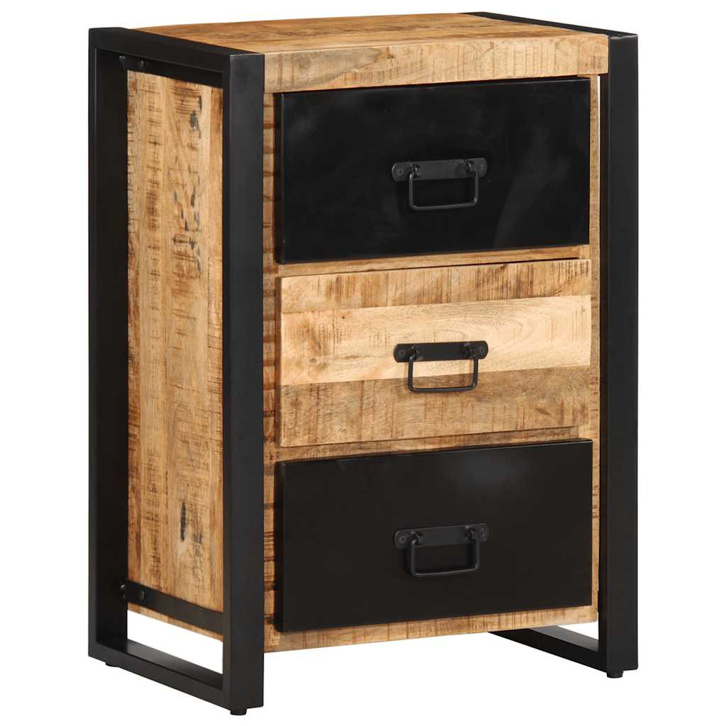 Skuffeskab 50x35x70 cm Groft massivt mangotræ