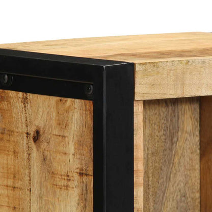 Nachttisch mit Regal Braun 40 x 30 x 80 cm Massivholz Mango
