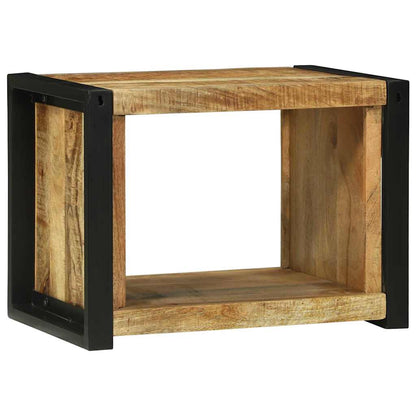 Wandwürfel mit Regal Braun 55 x 35 x 40 cm Massivholz Mango