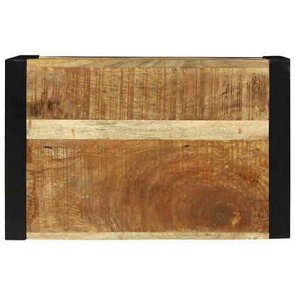 Wandwürfel mit Regal Braun 55 x 35 x 40 cm Massivholz Mango