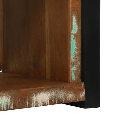 Wandwürfel mit Regal Braun 55 x 35 x 40 cm Massivholz Altholz