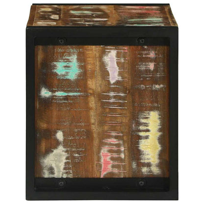 Wandwürfel mit Regal Braun 55 x 35 x 40 cm Massivholz Altholz