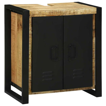 Waschbeckenschrank Braun 55 x 35 x 60 cm Massivholz Mango