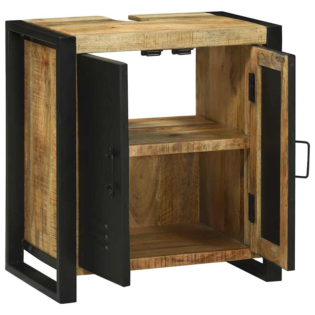 Waschbeckenschrank Braun 55 x 35 x 60 cm Massivholz Mango