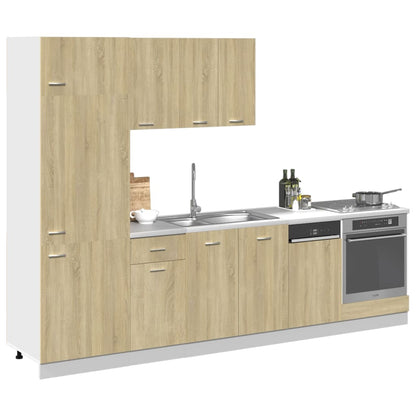 7-tlg. Küchenschrank-Set Lyon Sonoma-Eiche Holzwerkstoff