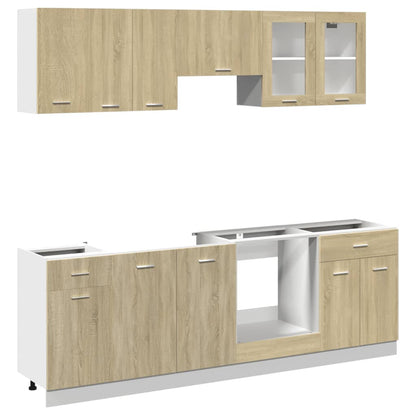 8-tlg. Küchenschrank-Set Lyon Sonoma-Eiche Holzwerkstoff