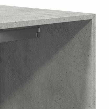 Kleiderschrank Betongrau 80x50x200 cm Holzwerkstoff