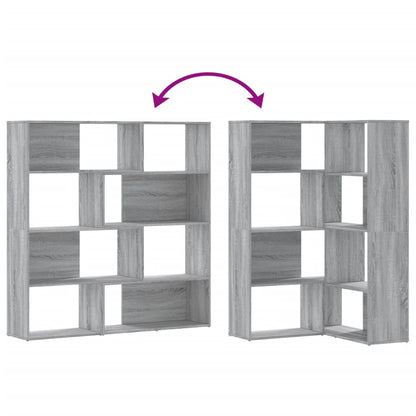 Hjørne reol 4 Etager Grå Sonoma 85x85x140 cm Træ Materiale